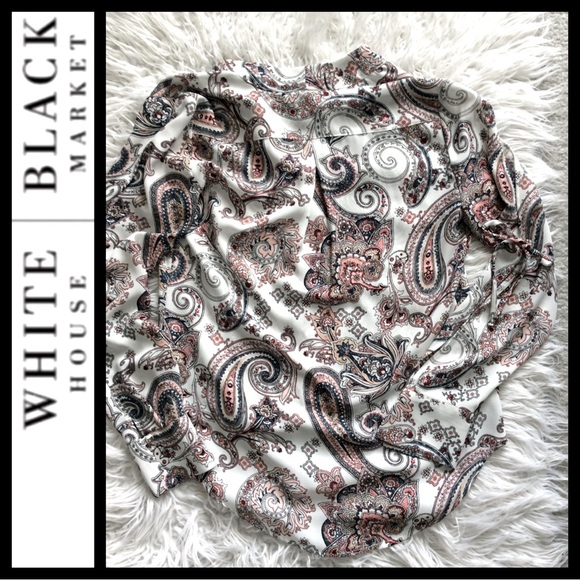 WHBM Paisley Surplice Blouse - Picture 5 of 8